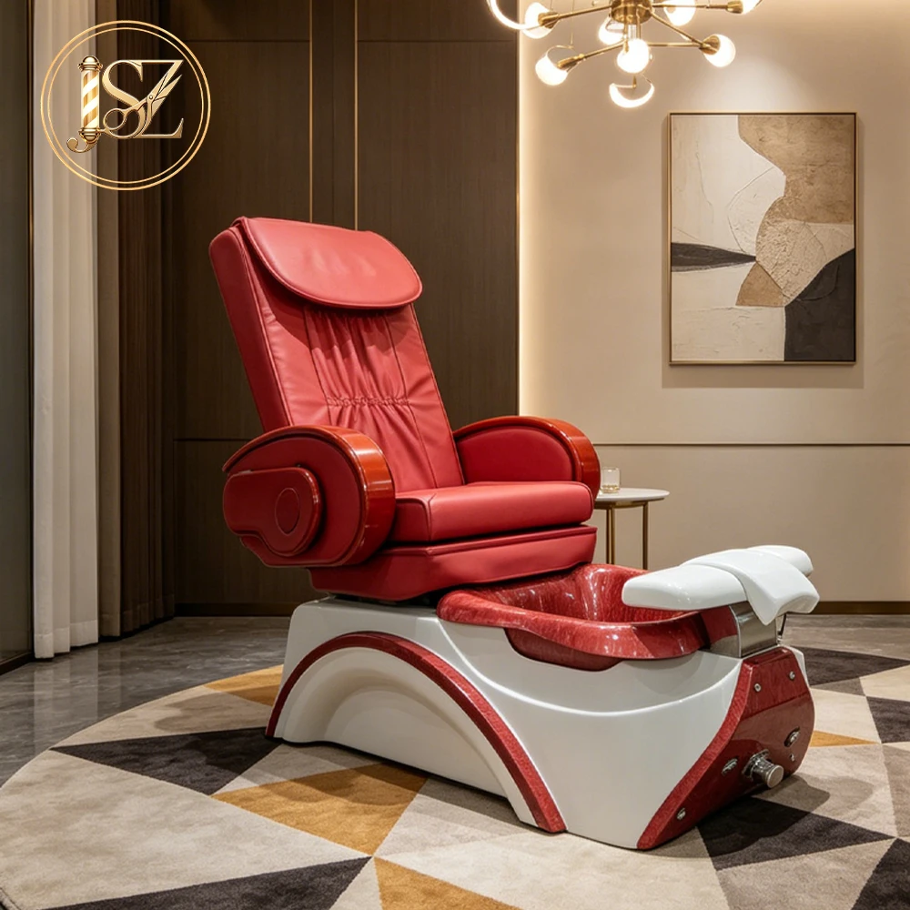 Commercial Beauty Salon Pedicure Spa Chair Fiberglass Wash Bowl Massage Manicure Foot Care Furniture Wholesale Supply