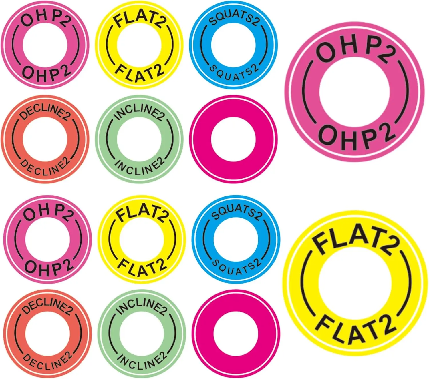 1 Inch Holes 12 Pcs Power Squat Rack Barbell Magnetic Position Markers Reminders Labels