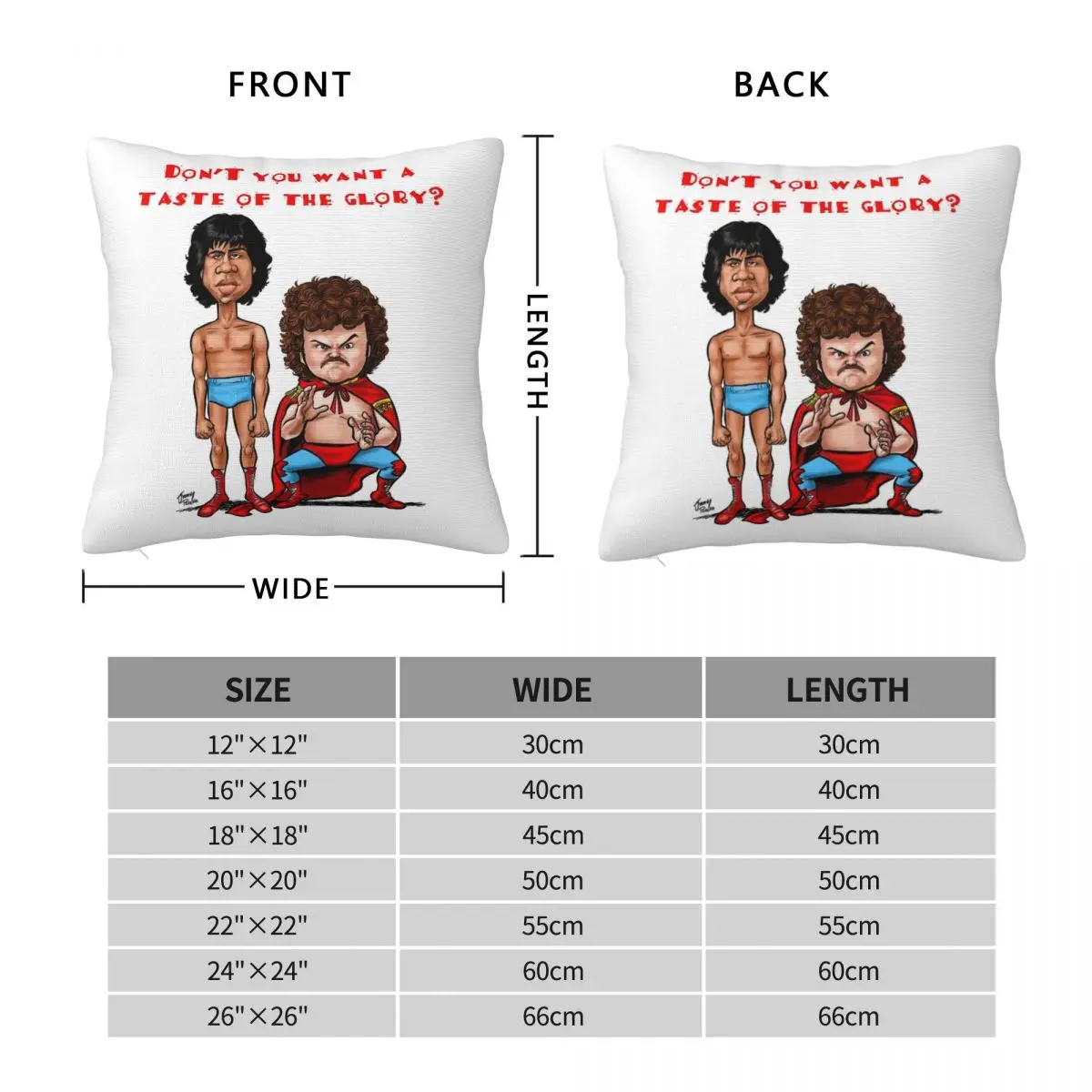 Nacho Libre Taste Of The Glory Square Pillowcase Polyester Linen Velvet Printed Zip Decor Throw Pillow Case Home Cushion Cover