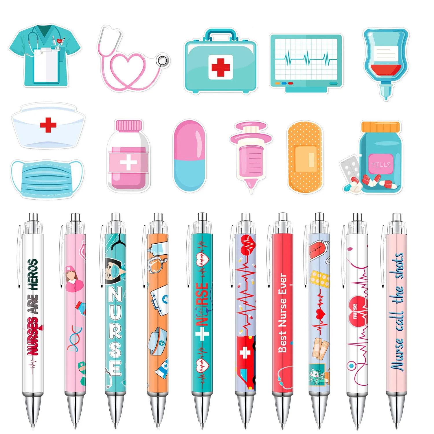 

Подарочный набор «Неделя медсестер: липкие заметки, шариковые ручки — идеальный аксессуар для врачей, медсестер, работы и медсестер