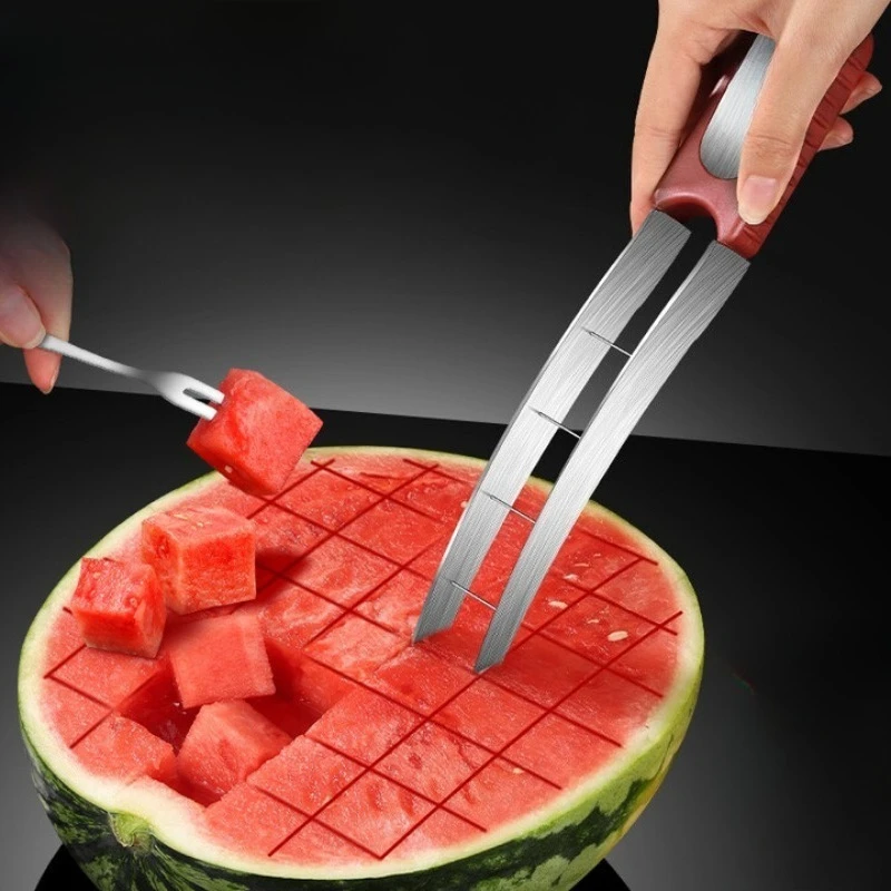 

Watermelon cutting artifact 316 stainless steel divided watermelon knife watermelon cuttings artifact cantaloupe diceds