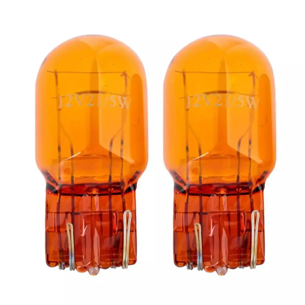 T20 Signal Light 3800k 7443 7440 W21 5W Halogen Bulb Clear Glass DRL Driving Light Turn Stop Brake Light Car Accessories