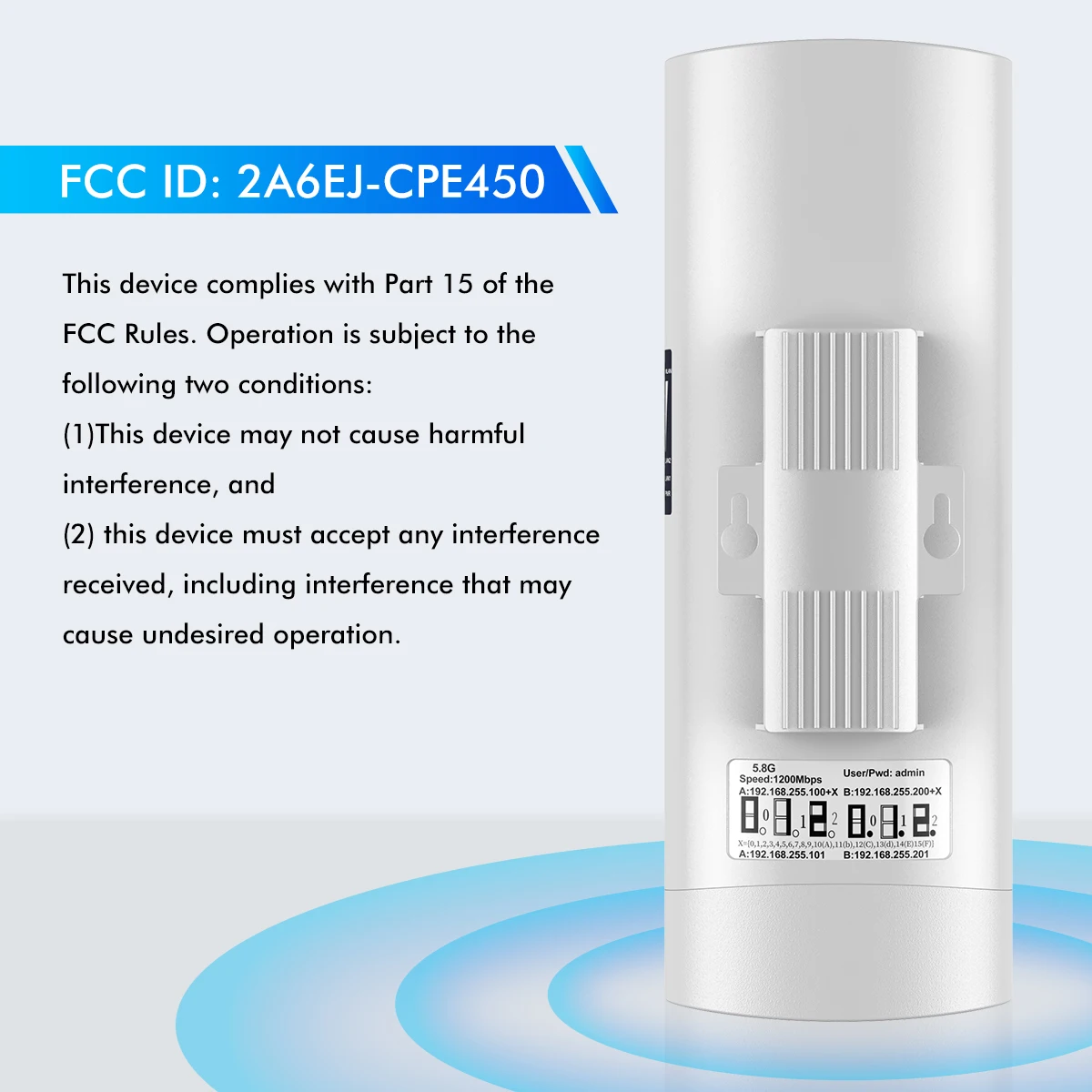 Imagem -06 - Aprimoramento da Rede sem Fio Ponte Wifi Exterior Acesso Ponto a Ponto Ponto de Acesso Ponte 24v Poe Power Antena 14dbi Rj45 5.8g 100mbps 3km Pacote 2