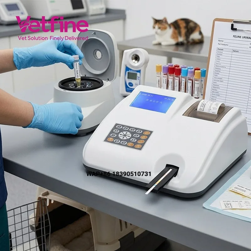 Veterinary diagnostic equipment, urine diagnostic equipment, automated test strip reader,  easy-to-use urine analyzer