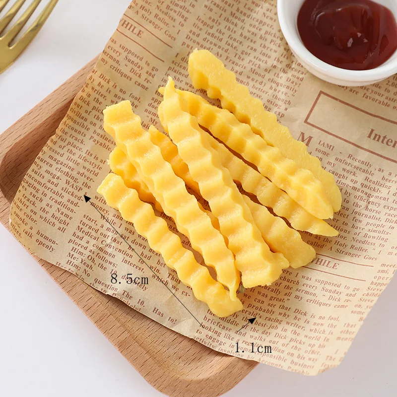Simulation Pommes Frites Heimdekoration, Kunstnahrung, Huhn, Popcornmodell, Burger Shop, Western Food Display Requisiten, 10 Teile/los – Detail 5