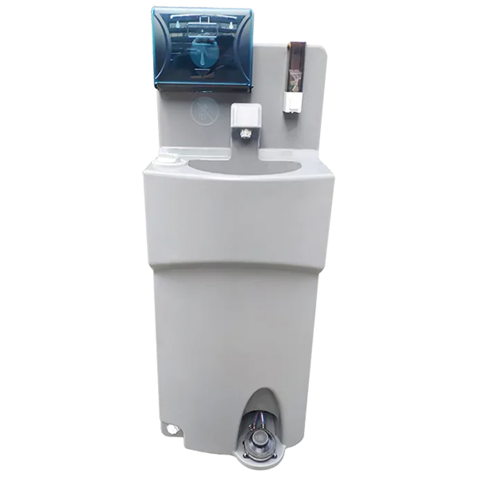 Outdoor Hand Wash Stand Soap Dispenser Paper Towel Plastic Outdoor Washbasin Portable Hand Washing Station with Hot Water