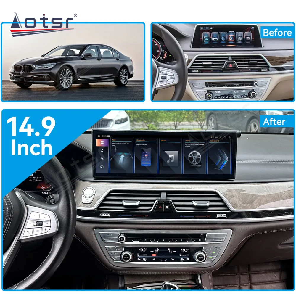 14.9'' Car Radio For BMW 7 Series G11 G12 2016 2017 2018 - 2022 CarPlay Android Auto Car Multimedia Player Navigation Head Unit