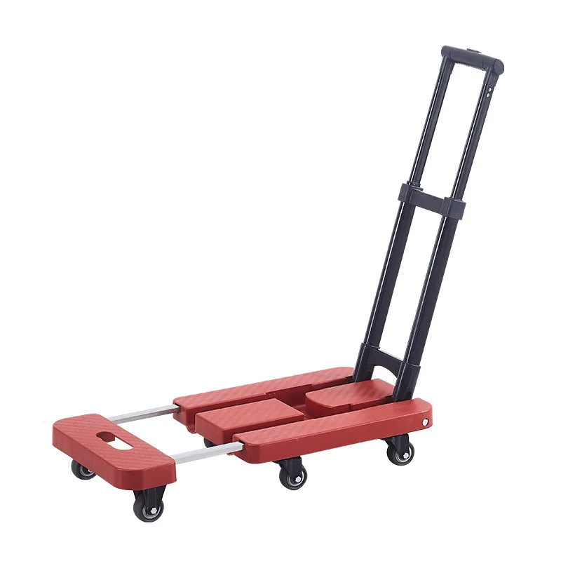 عربة قابلة للطي، شاحنة سحب محمولة قابلة للطي، عربة تسوق مسطحة للأمتعة المتحركة #5