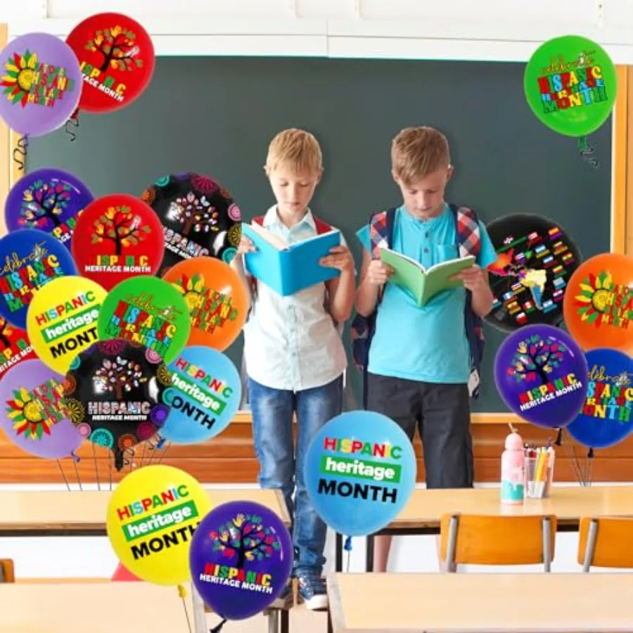Ballons décoratifs du mois du patrimoine hispanique 24 pièces ballon du mois du patrimoine hispanique ballons du patrimoine hispanique latino-américain f