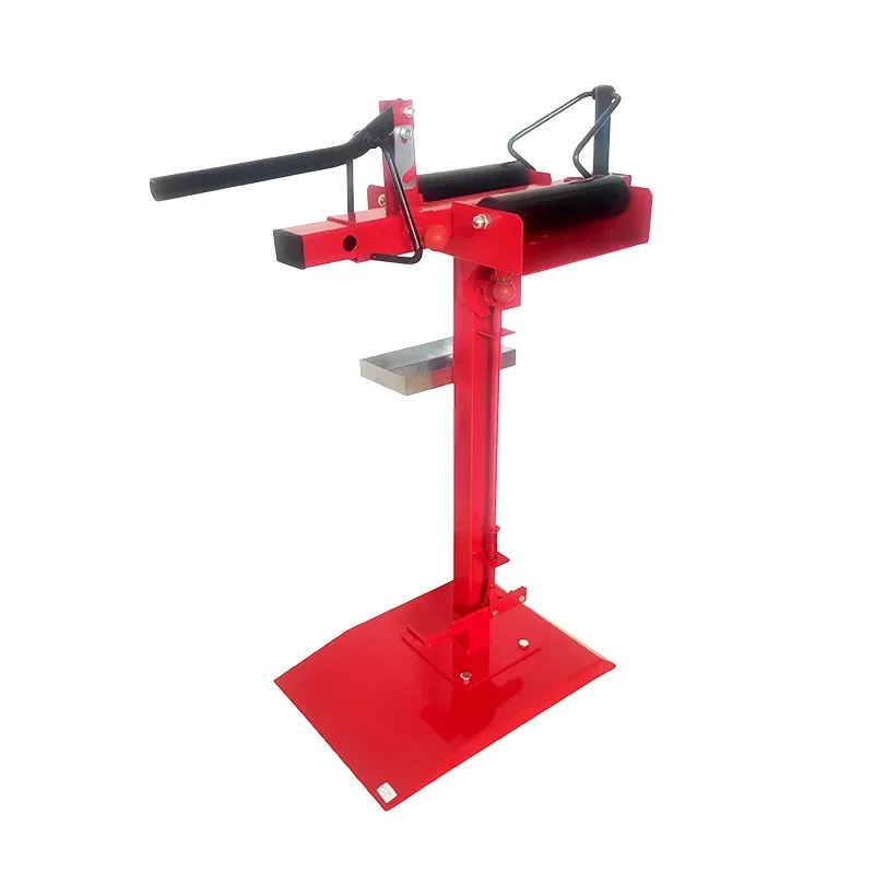 Pneumatic foot-operated tire expander, auto maintenance tool, manual tire stripper