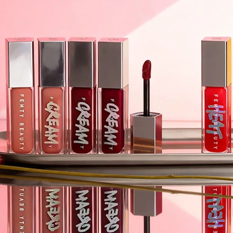 Nieuwe Fenty Beauty Transparante Lip Glazuur Spiegel Glitter Lipgloss Balsem Sexy Lip Voller Cosmetica RIRI Fenty Glow Fussy Lippenstift