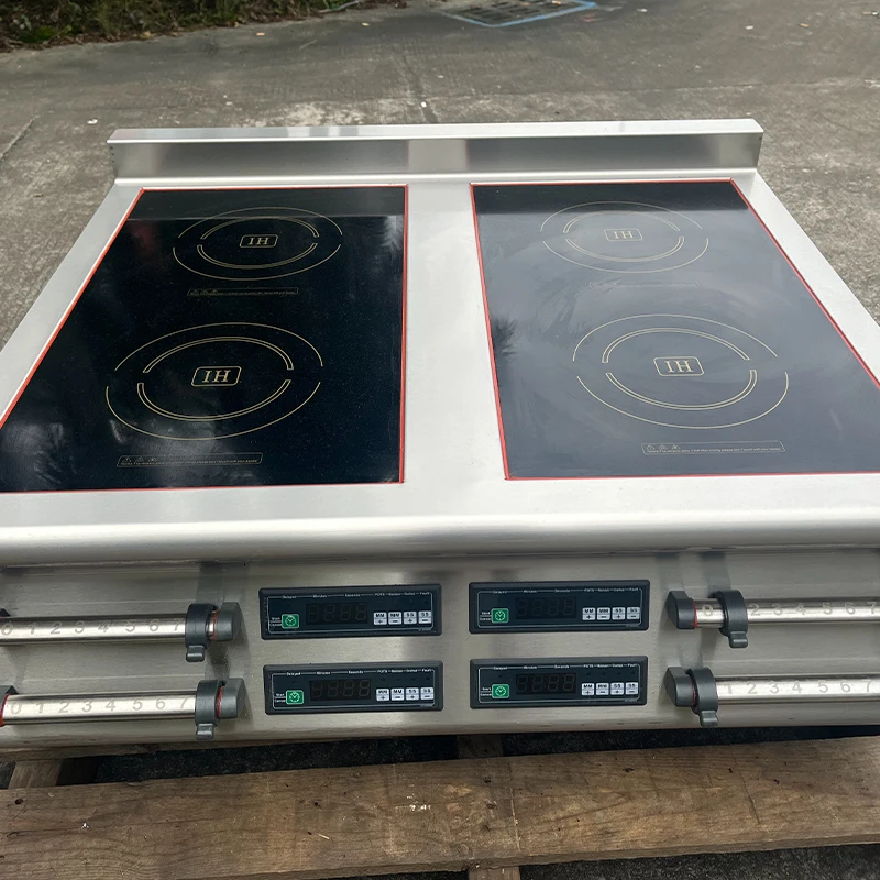 Commercial Tabletop 4 Burner Induction Cooker Range High-Efficiency Electric Stove for Fast Restaurant & Catering Services