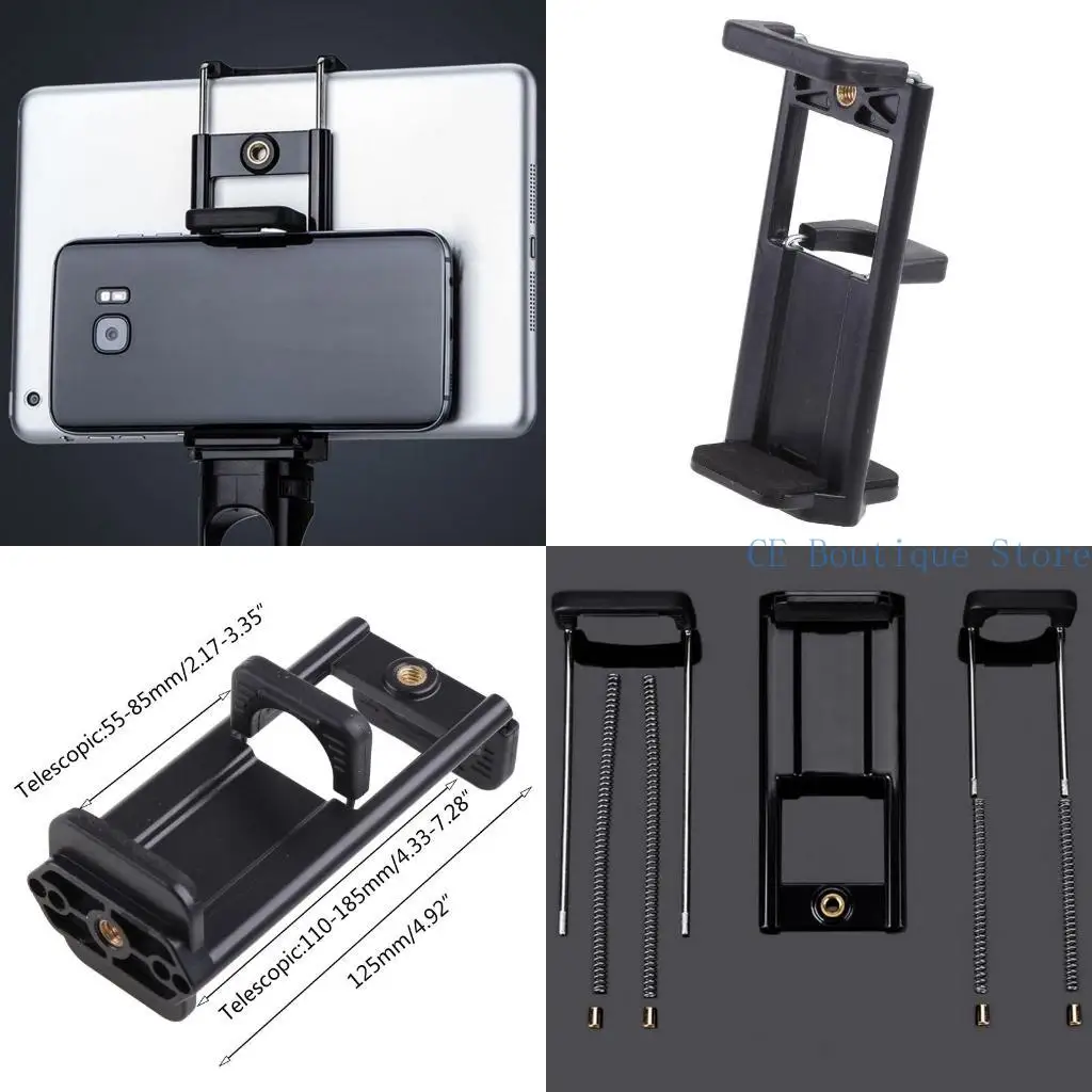 

652F Smartphone Tripod Stand Holder Adapter Cell Phone Holder Mount Adapter for Phone