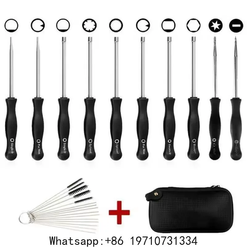 10pcs Screwdriver Kit Small Carburetor Tune up Carburetor Adjustment Tool Single D Double D Hexagon Hex Socket Kit Set