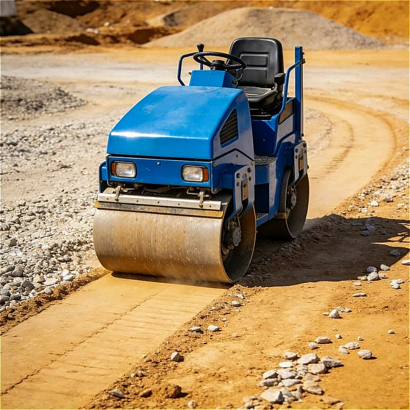 Double Drum Road Roller Smooth Wheel Compactor for Gravel Base Sand Soil Foundation Roadbed Compaction Site Customized Hot Sale