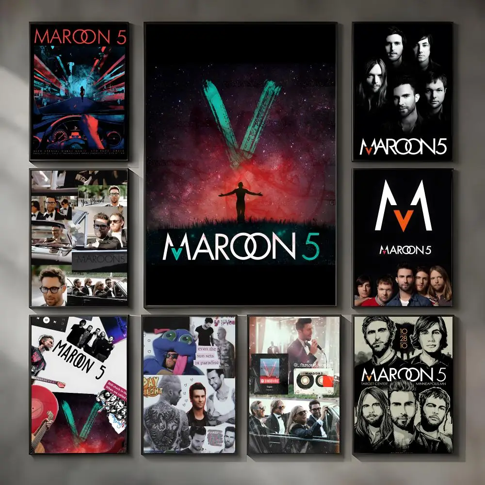 1pc M-Maroon 5 Poster Modern Interior Wall Decor & Trendy Home Highlights