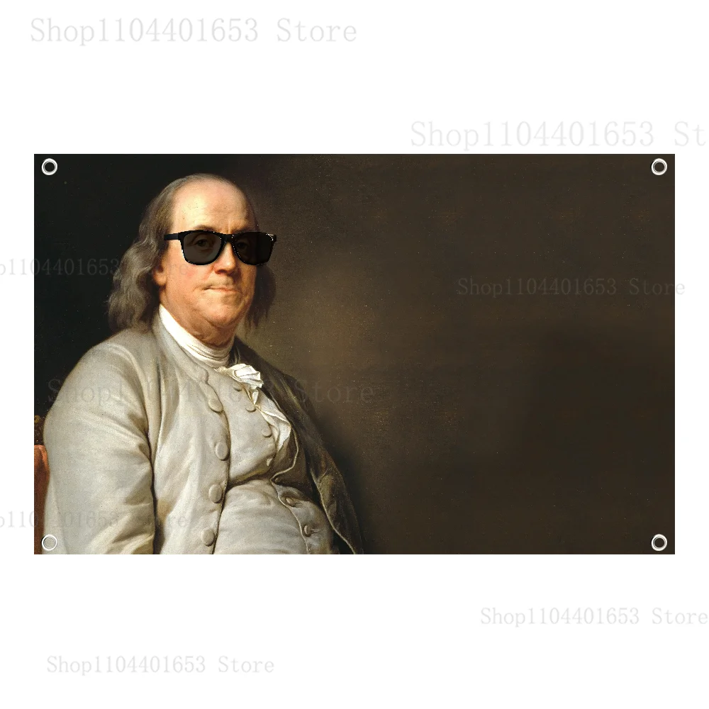 Benjamin Franklin Flag Indoor Outdoor Decorative Wall Art Decor Corporate Flag Printing Tapestry Banner