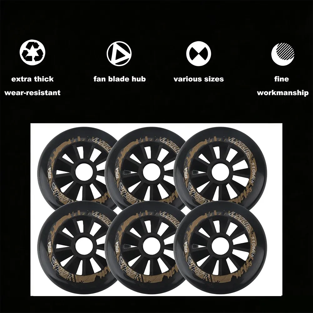 

6pcs Polyurethane Enhanced Scooter Wheel Inline Skate Wheels Reliable Speed Performance Easy Installation Speed Skating