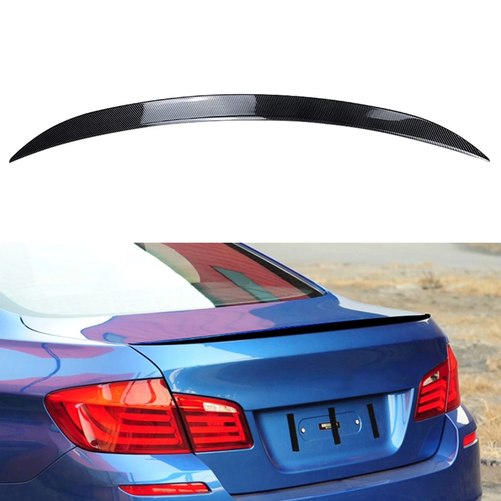 

Carbon Look/Gloss Black M5 Style Rear Trunk Lid Spoiler Wing Lip For BMW 5 Series F10 F18 520i 525i 528i 530i 535i M5 2010-2017