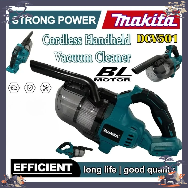 

Makita Cordless Electric Vacuum Cleaner LED Portable Household Industrial Construction Cleaning Tool For 18V Battery