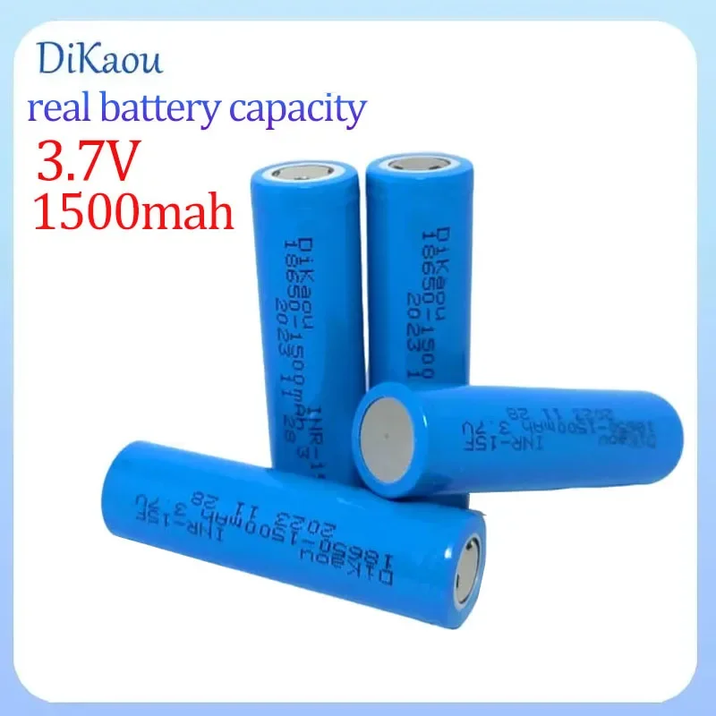 1-10pcs 3.7V1500mah18650 Lithium Rechargeable Batter Real Batter Capacity for Flashlight Headlight Walkie Talkie Electronic Toys