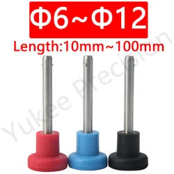 YK116 Φ6/Φ8/Φ10/Φ12 Factory Outlet Quick Release Pin Stainless Steel Body Nylon 6 Handle Ball Lock Pin Length:10mm~100mm