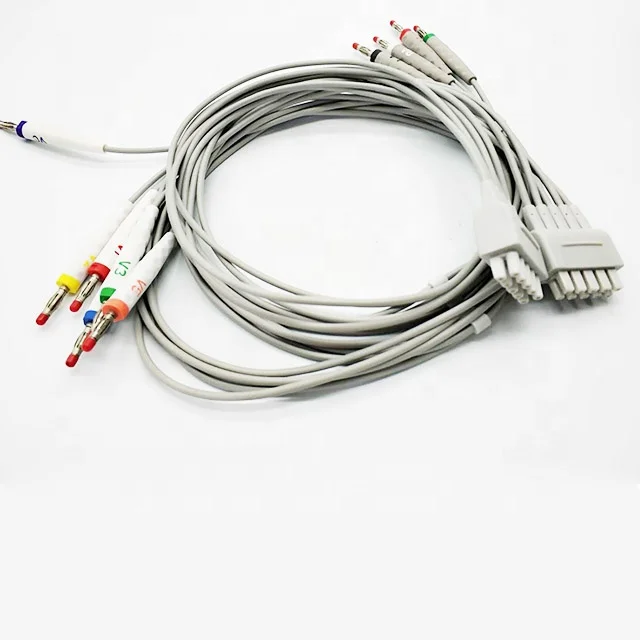

GE Compatible 10-Lead Ekg Cable Aha Banana 4.0