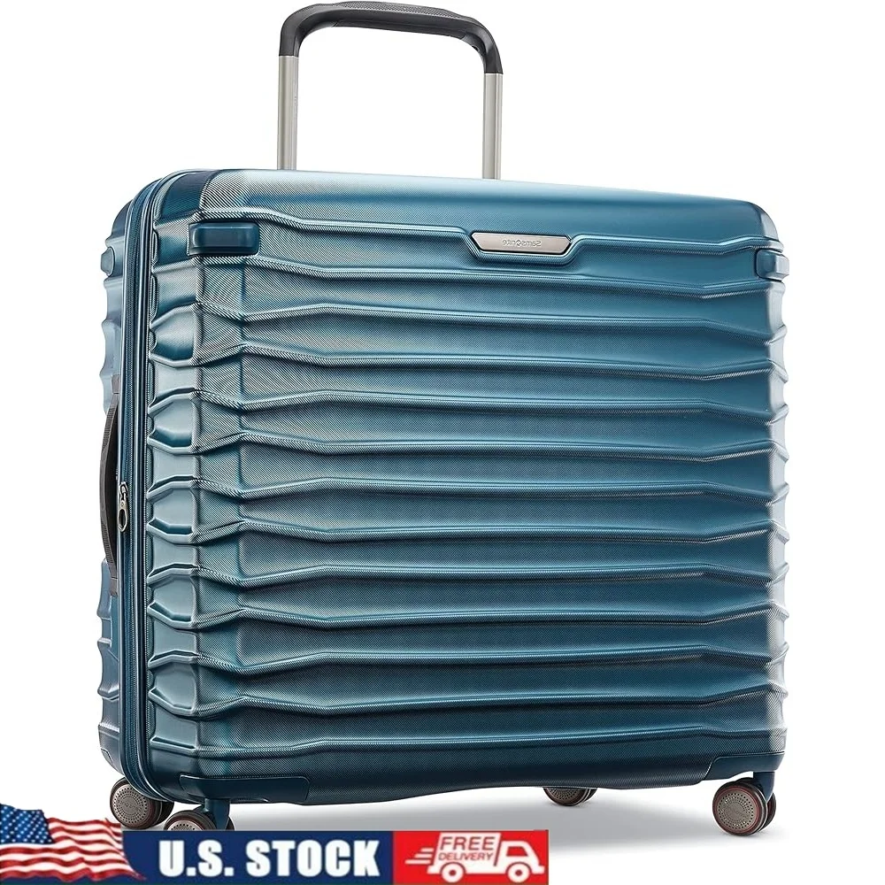 

Expandable Hardside Luggage with Double Spinner Wheels Ergonomic Pull System Durable Polycarbonate Shell Versatile Garment