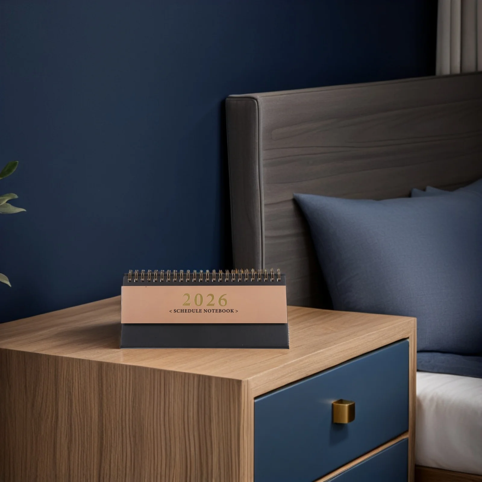 ปฏิทินตั้งโต๊ะขนาดเล็ก 2025-2026 ปฏิทินพลิกแนวนอน 15 เดือนพร้อมการเข้าเล่มกระดาษหนาสำหรับการจัดการเวลาสำนักงานใช้ในบ้าน