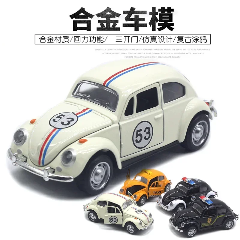 1:32 Volkswagen Beetle Classic Car High Simulation Diecast Metal Alloy Model Car Pull Back Collection Kids Toy Gifts A931 Alloy