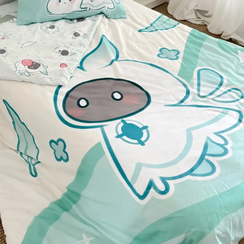 Honkai: Star Rail Venti Bedding Anime Merchandise Cartoon Bedding Creative Bed Sheet Duvet Cover Pillowcase Four-piece Set