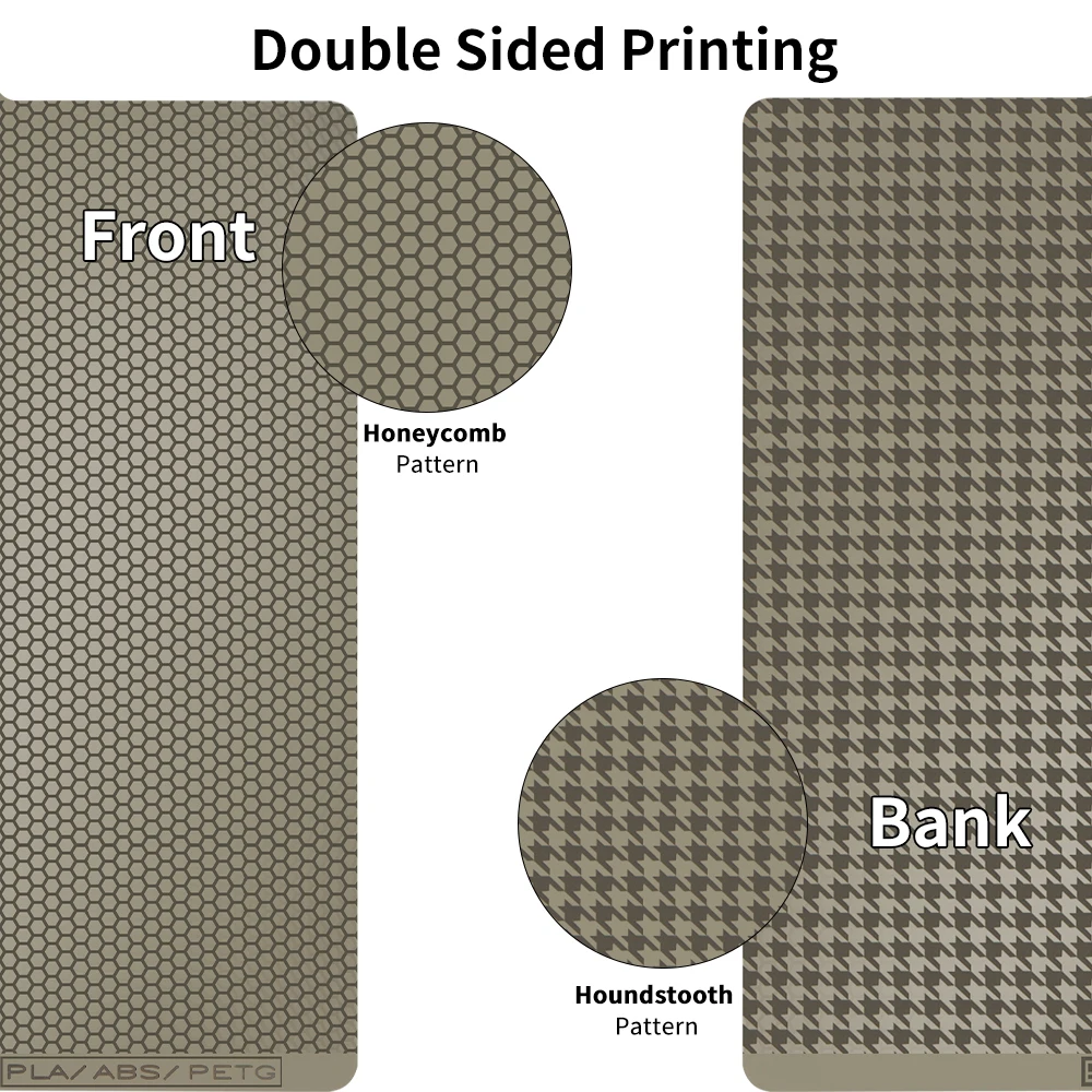 The Latest Version Build Plate for Bambu X1/P1 A1 mini Creality K1 Honeycomb PEI and Houndstooth PEl Double Printing Steel Sheet