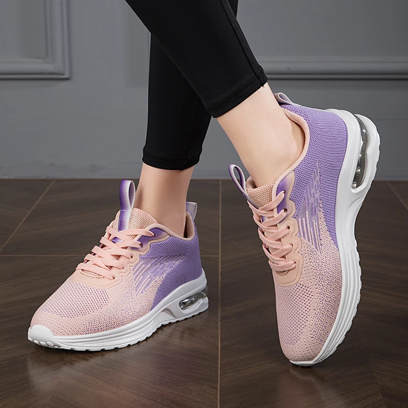 

New 2024 Running Shoes for Women Breathable Sports Shoes Summer Tennis Lightweight Mesh Cushion Outdoor Lace Up Training Shoes