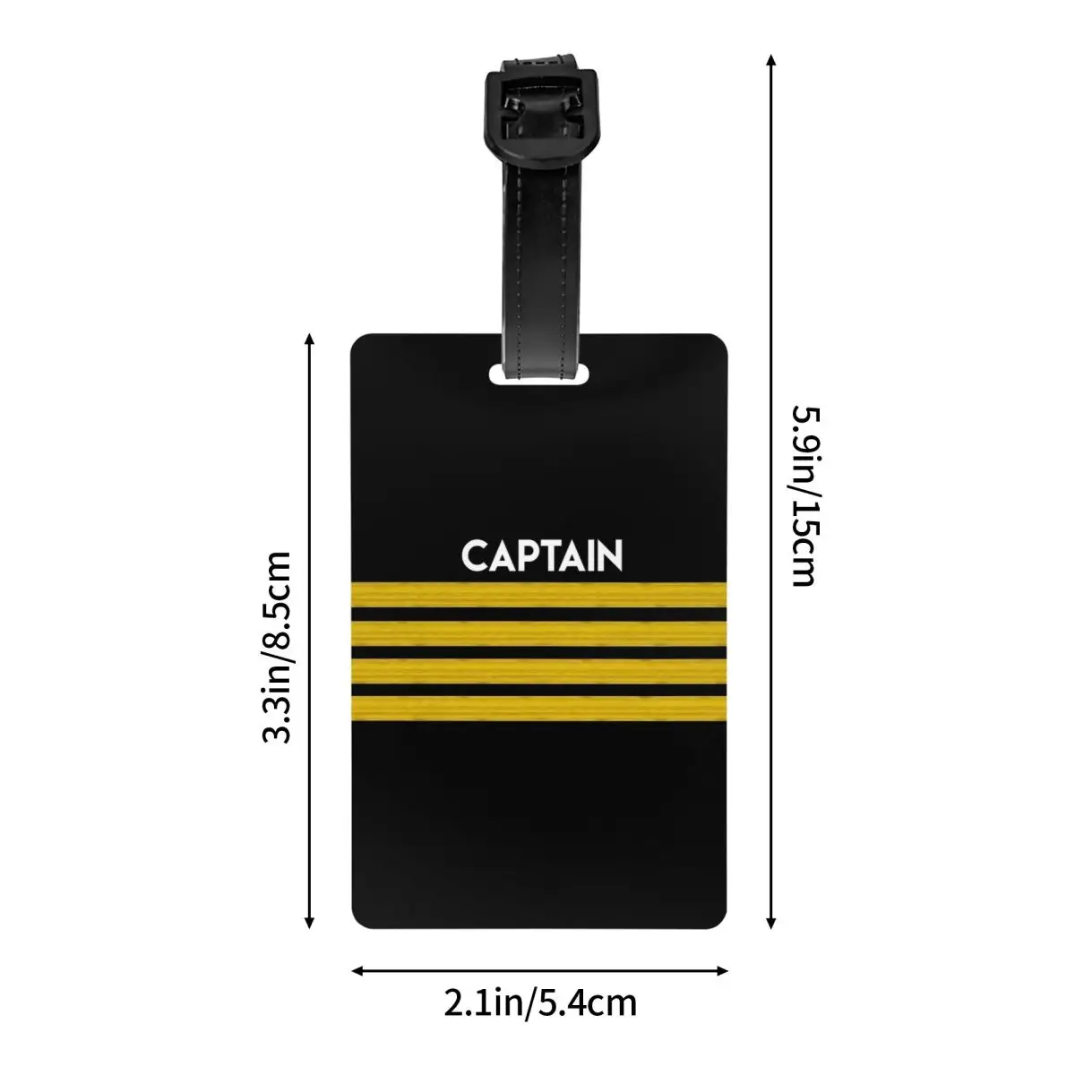 Captain Stripes Epaulettes Luggage Tags for Suitcases Aviation Airplane Pilot Privacy Cover Name ID Card