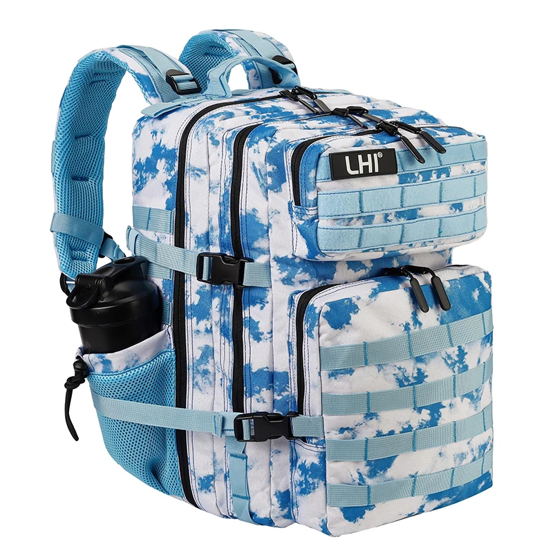 

LHI 45L Tactical Hiking Backpack for Men and Women Weightlifting Outdoor Bug-out Bag EDC Survival Rucksack with Bottle Holder