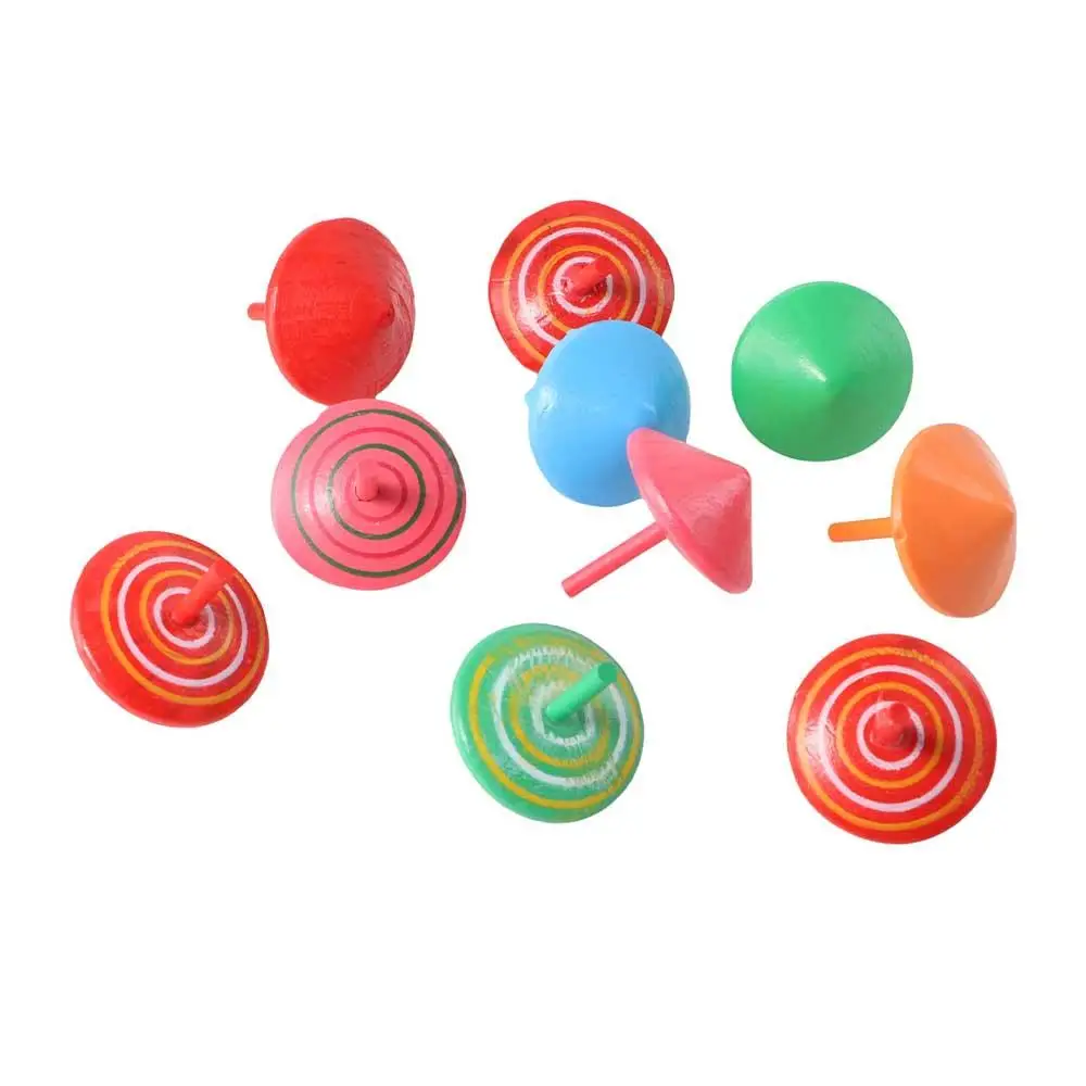Gyroscope Toys Gyro Toys Spinning Top Peg-Top Woode Spinning Top Toy Wooden Rotate Gyro Desktop Spinning Top Wooden Gyro Toys