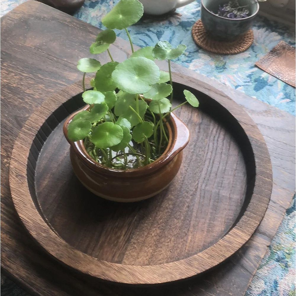 Rustic Wooden Tray Candle Holder for Farmhouse Dinning Table Kitchen Countertop Coffee Table Organizer Home Decor Wedding