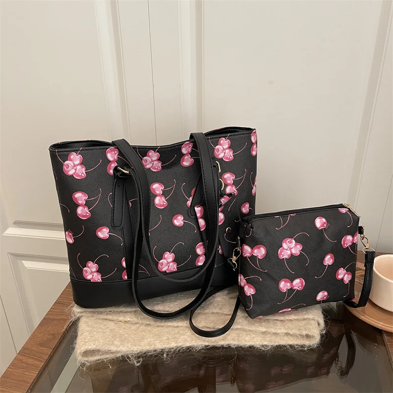 

2026 New Printed Tote Bag for Women Large Capacity Casual Shoulder Bag Fashion Set Handbag
