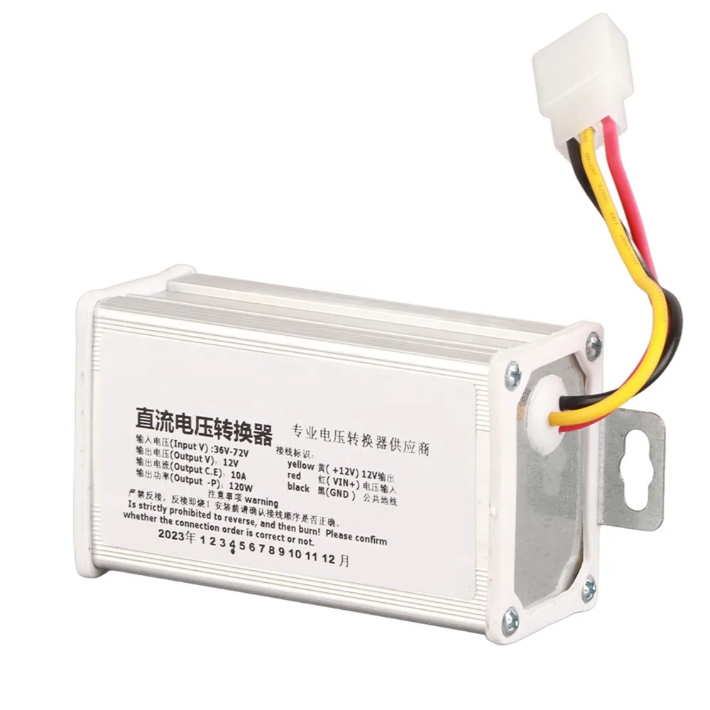 

36V-72V Input DC Converter 10A Current 120W Power Voltage Transformer 12V Output Electric Scooter Converter Electric Vehicle