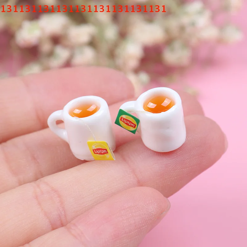 12pcs Resin Mini Tea Cup Set Dollhouse Miniature Accessories Toy for Dollhouses