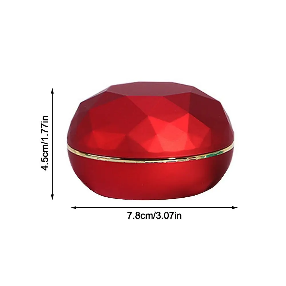 Round Jewelry Storage Box with LED Light Round Edge Earrings Ring Display Case Baking Paint Jewelry Packaging Box