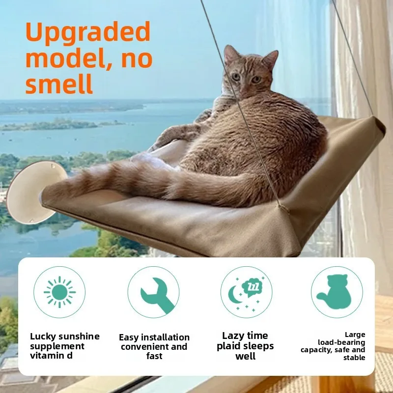 

Suction Cup Fixed Hanging Pet Hammock, Cat Climbing Frame, Pet Bed, Detachable and Washable Cat Bed, Autumn and Winter