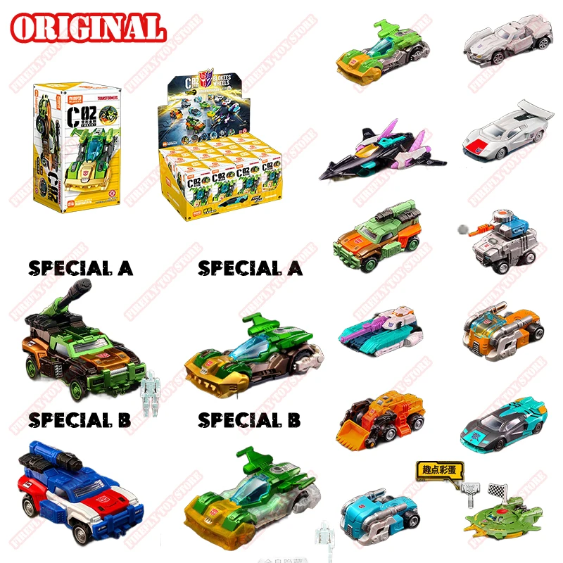 Juguetes Originales de Transformers Wheels, Figuras de Acción de las Películas de Animación, C02 Springer Roadbuster Overload, Modelo Articulado Coleccionable