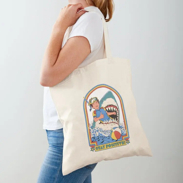 

Stay Positive Tote Bag Eco bag tote bag screen cute tote Canvas stote
