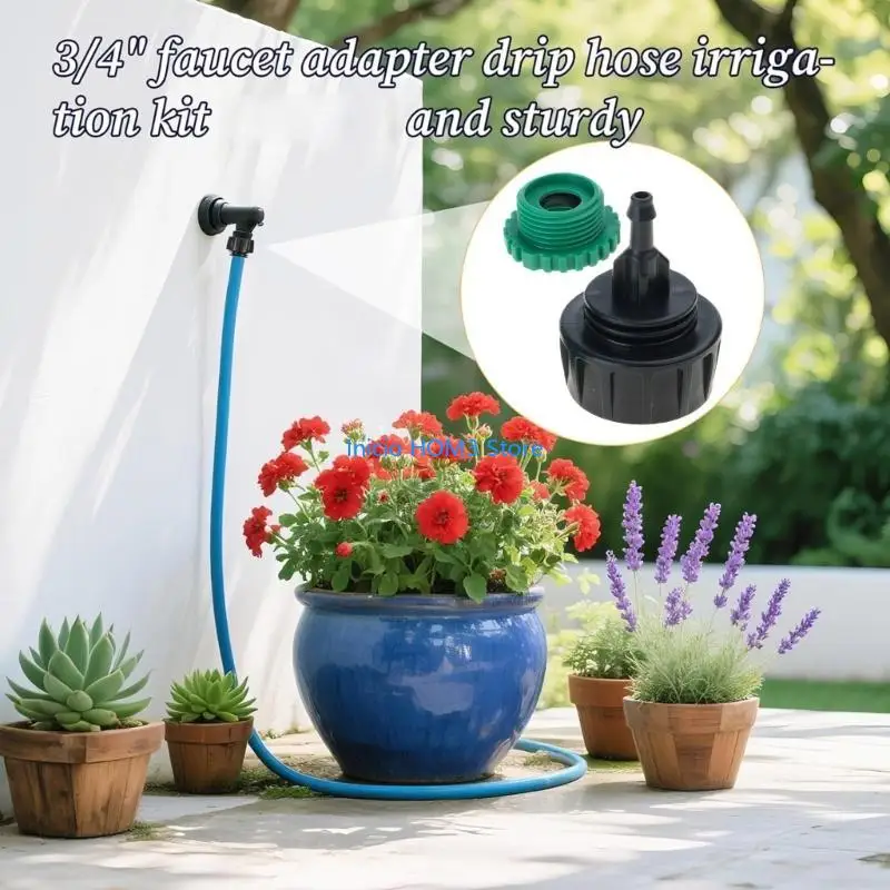 A5YD Universals Drip Irrigation Adapters Plastic Tubing Connectors Leakproof Barbed