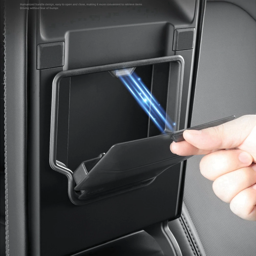 Magnetic Hidden Storage Box for Tesla New Model Y Juniper 2025 2026 Armrest Lid Organizer Interior Accessories