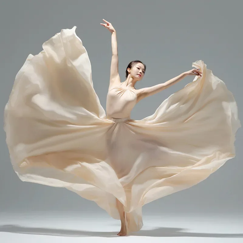 720 Degree Chiffon Skirt Ballet Dance Costume Women Gypsy Practice Wear Assorted Long Party Performance Modern Dresses