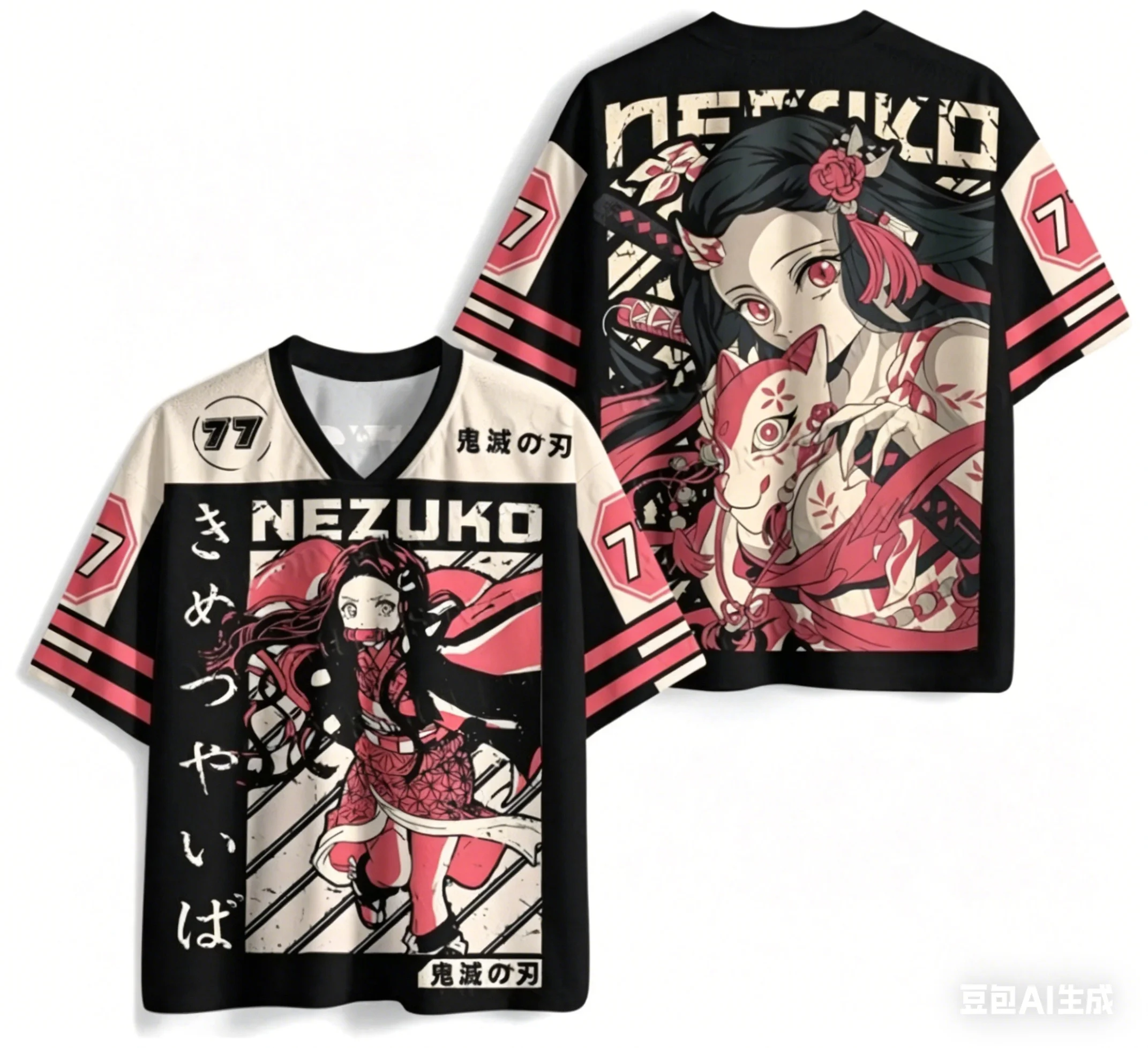 Street-Style Demon Slayer Blade You Bean 3D-gedrucktes Trikot im amerikanischen Sportstil für Erwachsene und Kinder