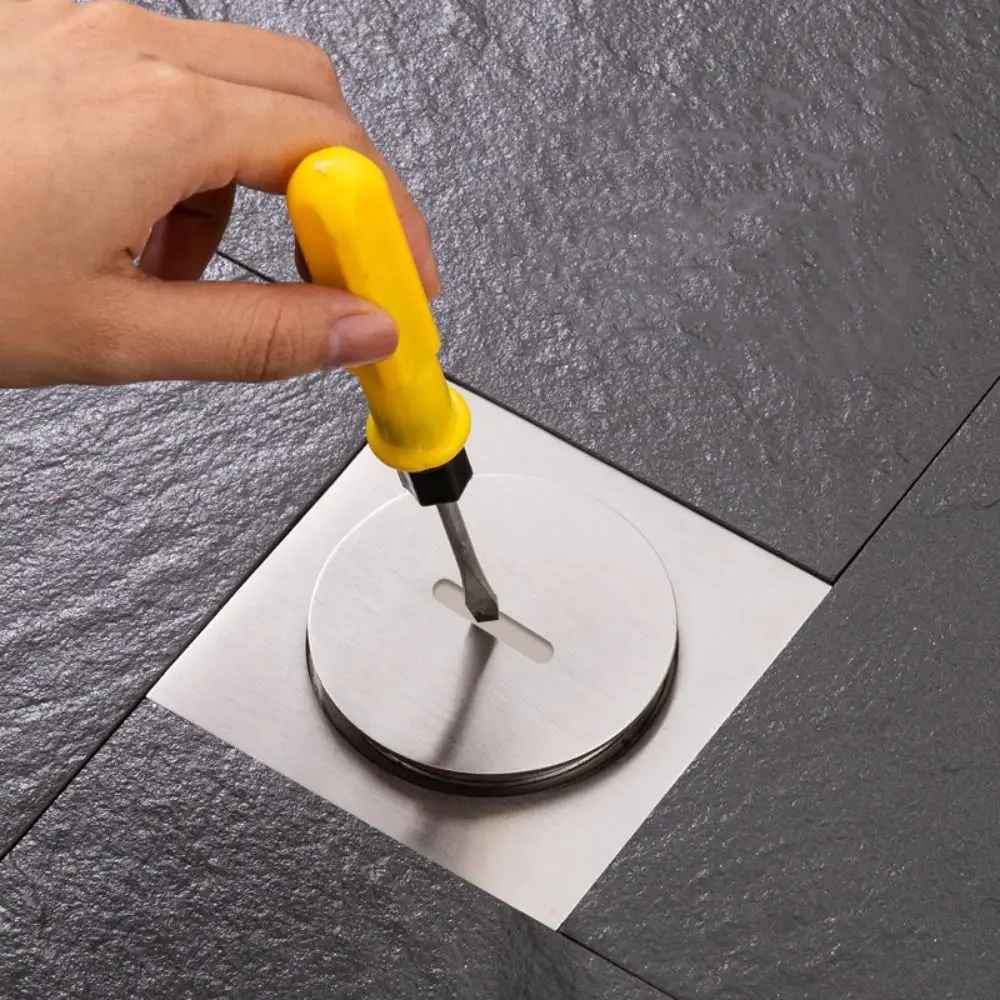 Universal Stainless Steel Floor Drains Removable Rust-proof Square Shower Drain Tiled Insert Anti-odor Bathroom Drainage Home