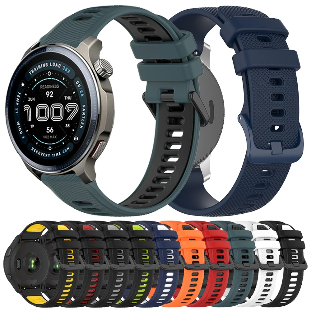 Cinturino in silicone per Amazfit Balance 2 Active 2 20mm 22mm Sostituisci il braccialetto per Amazfit Bip6 5 GTS/GTR4 3 2e Pop pro/Pace Soft Band